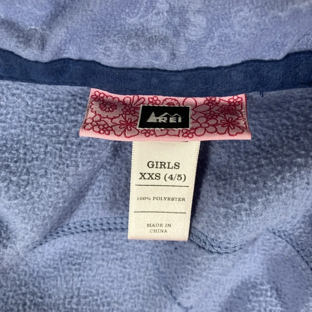 Rei Vest Girls XXS 4/5 Outdoor Lightweight‎ Fleece Hike Camp